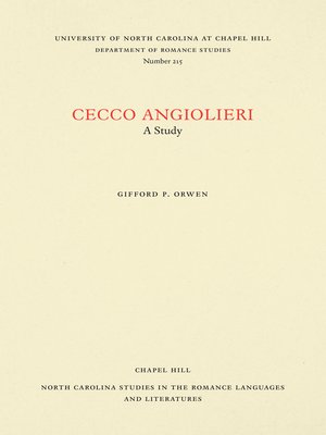 cover image of Cecco Angiolieri